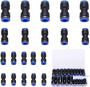 VooGenzek 20 Piezas Conectores de Empuje Recto, Conexiones Neumáticas Rectas, Manguera de Aire Neumática Conector Recto Empuje Conexiones Rápidas Plástico, para Tubo 6mm / 8mm / 10mm / 12mm