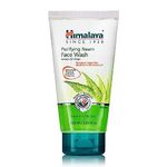 Himalaya Purifying Neem Face Wash, Normal to Oily Skin, Turmeric, Vegan, Cruelty Free, Soap Free, Paraben Free, Dermatologically Tested, SLS/SLES Free, 5.07 Fl Oz, 150 mL, 1 Pack