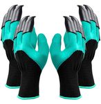 Garden Genie Gloves with Claws Waterproof Gardening Gloves For Digging and Planting, Best Gardening Gifts for Women and Men [2 Pairs, Green]