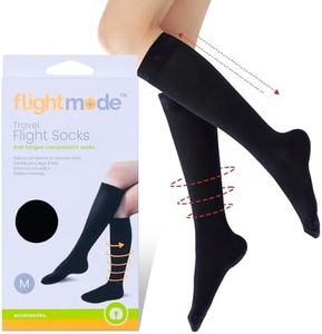 Flightmode Compression Socks for Women and Men, Knee High Graduated Compression Stockings for Running,Pregnancy,Nurses,Running,Athletic,Travel (AU, Alpha, One Size, Regular, Tall, M Size, 1 Pair)
