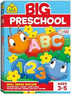 School Zone Big Preschool Workbook: Kids Learning Skills Ages 3 to 5, Handwriting, ABCs, Phonics, Early Math & Numbers, Colors & Shapes, Follow Directions, and More, 320 Pages