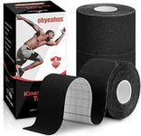 Kinesiology Tape Precut (3 Rolls), Pain Relief Adhesive for Muscles Shin Splints Ankle Neck Knee & Shoulder, Promotes Recovery & Providing Support, 2" x 19.7 Feet per Roll, Total 72 Precut Strips