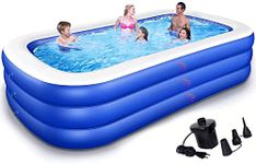 Entraxa Swimming Pool 10-Feet Best Way Swimming Pool Inflatable Bath Tubs for Adults Spa Swimming Bath Tub with Electric Pump 120x 72"x24" Inch.