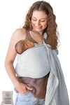 Baby Sling and Ring Sling 100% Cotton Muslin Infant Carrier, Ring Sling Baby Carrier Front and Chest Newborn Carrier Baby Carrier Wrap, Toddler Carrier (Light Blue)