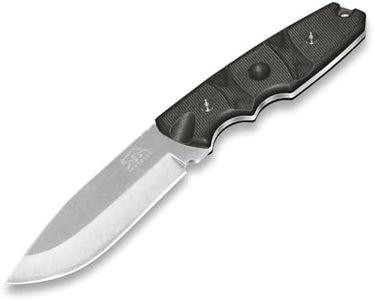 LYNXGEAR Fixed Blade Hunting Knife with Sheath, 9.5in D2 Steel Full Tang Design & Micarta Handle - Perfect for Outdoor, EDC, Camping, Bushcraft (Black)