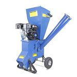 Hyundai 208cc 76mm Petrol 4-Stroke Garden Wood Chipper Shredder Mulcher, 2-blade drum mechanism Compact yet powerful chipper, Extra safe 3 Year Warranty