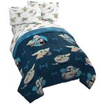 Jay Franco Star Wars The Mandalorian Full Comforter Set - 5 Piece Bedding Includes Sheet Set & Pillow Covers - Super Soft Microfiber Bed Set