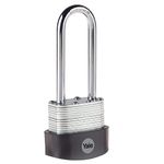 Yale - Y125B/40/163/1 High Security 40mm Laminated Steel Padlock - Long Hardened Steel Shackle - 3 Keys