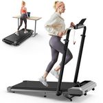 TOPUTURE 6 in 1 Foldable Walking Pad with 12% Incline, Folding Under Desk Treadmill for Home/Office, Adjustable Portable Compact Treadmill with Remote Control, APP & LED Display, 300lbs Capacity