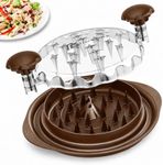 AveFare Chicken Shredder - 10.8Inch Large Chicken Shredder Tool Twist with Brush, Visible Meat Shredder, Ergonomic Handle, Strong Anti-Slip, BPA Free Dishwasher Safe, Suitable for Pork Beef Chicken