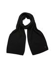 Tommy Hilfiger Men's Essential Flag Knitted Scarves, Black, One Size