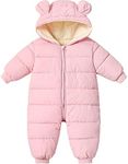 Ilyboz Infant Toddler Snowsuit Cute Baby Bear Suit Newborn Winter Coat Warm Hooded Jumpsuit for Boys Girls