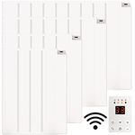 MYLEK Panel Heater Radiator Wifi Smart App Electric 1000W With Thermostat - Wall Mounted or Floor Standing Lot 20 Compliant - Bathroom IP24 Rated - for Homes, Offices and More (1KW)