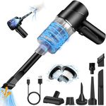 Upgraded Handheld Vacuum Cleaner, 7000Pa Wireless Car Vacuum Cleaner 3 in 1 Mini Vacuum Hoover,Blower,Vacuum Pump 120W 5000mAh Rechargeable Portable Cordless Vacuum for Car & House Cleaning Black