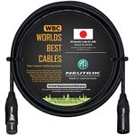 WORLDS BEST CABLES 10 Foot - Balanced Microphone Cable - using Mogami 2549 (Black) wire and Neutrik NC3MXX-B & NC3FXX-B Gold XLR Plugs