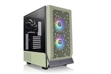 Thermaltake Ceres 300 Matcha Green/Mid Tower E-ATX Computer Case with Tempered Glass Side Panel/ 2xCT140 ARGB Fan Preinstalled/Rotational PCIe Slots/ 3 Years Warranty