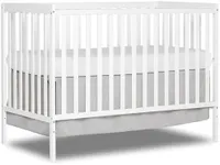 Dream On Me Synergy 5-In-1 Convertible Crib In White, Greenguard Gold Certified