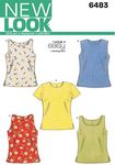 Newlook 6483 Misses' Sewing Pattern Top/Vest, Size 6-8-10-12-14-16