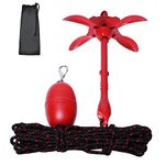 Kayak Anchor Kits Portable Folding Boat Anchor Buoy Kit Canoe Kayak Raft Boat Sailboat Fishing 3.3lbs Marine Rope Complete Folding Grapnel Anchor Kit for Small Boats, Kayaks Jet Ski etc, Red