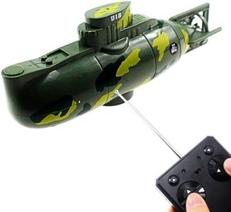 Tipmant Mini RC Submarine Remote Control Boat Ship Military Model Electronic Water Toy Waterproof Diving for Swimming Pool, Fish Tank Kids Gift (Green)