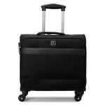 Swiss Military Astral Luggage Bag, Soft-Sided Trolley Bag, Cabin Luggage, Overnighter Trolley Bags|Durable Polyester Material, Ergonomic 360° Rotatable Wheels, 3 Dial Lock, 43 cms, 31L, Black, 1