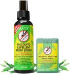 THEYE Mosquito Repellent Spray & Micro Spray Pack - 100% Natural Insect Repellent Spray (Deet Free), No Preservatives or Other Harmful Chemicals - Pump Spray 100ml + Micro Spray 18ml