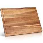 17" Best Acacia Wood Cutting Board for Kitchen Large Charcuterie Board Wooden Chopping Boards Butcher Block Fruit Charcuterie Cheese Boards Meat Serving Platter Carving Board