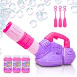 ArtCreativity Pink & Purple Bubble Leaf Blower for Toddlers, Electronic Bubble Blower Machine, Outdoor Fun Bubbles Blowing Toys for Kids, Cool Birthday Gift for Boys and Girls