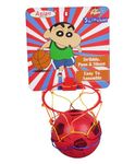 Asian Wooden Kids Basketball Set at Home (Shinchan)|Basketball for Kids at Home - Portable Basketball Set with Wooden Board Hoop Net and Ball for Kids Indoor Outdoor Sports Game