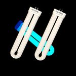 2 Pack FUL15W BL (BF-35) Fluorescent Black Light Bulb Replacement Compatible Flowtron BK-15D,Hemiua Zap T6 Pro,BlackFlag BB-15WHT,Stinger U/V15, FP15, TZ15, U Shaped Twin Tube Bulb for T6 T8 T9