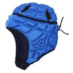 Valcatch Rugby Helmet Soft Shell Scrum Cap Headguards for Kids Youth Boys Girls Adjustable Soccer Goalkeeper Head Protector Goalie Helmet Padded Protecive Headgear for Multi-Sports