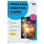 PPD 50 Inkjet Printable Greeting Cards A5 260gsm Gloss Inc Envelopes PPD-50-ENV-50