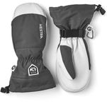 Hestra Unisex Army Leather Heli Ski Mitt, Snow Mitten Glove for Skiing & Snowboarding for Men & Women - Grey - 6