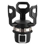 AUTOUTLET Versatile Round Cup Holder Expander, Adjustable for Diameter 6.5-9.5cm, Securely Holds Cups, Water Bottles, and Travel Mugs in Your Car