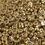 1000pcs Gold Letter Beads for Bracelets, 4x7mm Black Alphabet A-Z Beads Friendship Bracelets Jewelry Making Kit for Teen Girl Gifts