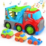 Toddler Carrier Truck for 1 2 3 Year Old Boys Girls, Kids Toy Cars for Toddlers 1-3, Toy Vehicle Trucks with Sound Light, Baby Toys 18-24 Months Christmas Birthday Gift Toddler Toys