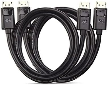 [VESA Certified] Cable Matters 2-Pack 1.8m DisplayPort Cable 1.4, Support 8K 60Hz, 4K 144Hz (DisplayPort 1.4 Cable) with FreeSync, G-SYNC and HDR for Gaming Monitor, PC, RTX 3080/3090, RX 6800/6900