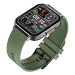 pTron Pulsefit Ace Smartwatch with 2.01" Full Touch Display, Bluetooth Calling, 600 NITS, Metal Frame, 100+ Watch Faces, HR, SpO2, Sports Mode, Voice Assist, 5 Days Battery Life & IP68 (Green)