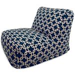 Majestic Home Goods Navy Blue Links Bean Bag Chair Lounger