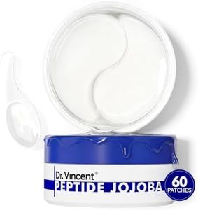 Dr Vincent Peptide Jojoba Under Eye Patches, Firming Eye Patches Instant Reduces Dark Circles and Puffiness, Collagen Under Eye Mask for Bags Treatment, Wrinkles, 60 Pcs for Women