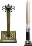 MoyanSuper Pool Stick Holder Metal Billiard Cue Rack Holds 8 Sticks Heavy-Duty Floor Stand,Bronze