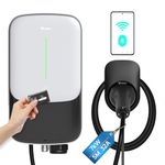 GONEO Wallbox 7kW 32A EV Charging Station 1 Phase with 5m Type 2 Charging Cable for EV/PHEV Ev Charger with RFID Card IP65 IK10 Protect WiFi APP Control Quick Installation