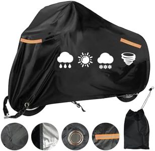 USHOP Housse de Protection pour Moto,Housse de Motos extérieure XXL,Tissu Oxford 210D,Protection UV,avec Bandes réfléchissantes,Trou pour Cadenas et Sangles Anti-Vent,pour Moto,Scooter,cyclomoteur