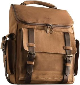 VELEZ Top Grain Leather Backpack for Men and Women - 15.6 Inch Laptop Bag - Brown Designer Leather Bookbag - Vintage Business Leather Travel Backpack Casual Shoulder Bags