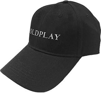 COLDPLAY Men's White Logo Baseball Cap Black, Black, One Size