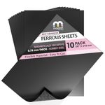 TMS A4 Self-Adhesive Rubber Steel Ferrous Sheet | Magnetically Receptive Surface (10 Sheets)