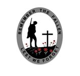 Badgepinworld Lone Soldier Poppy Remembrance Day Sticker