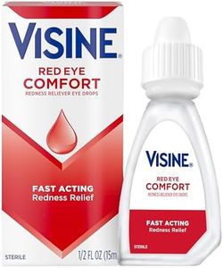 Visine Comfort Redness Reliever Tetrahydrozoline Red Eye Drops Work Fast for Immediate & Essential Relief with Refreshing Feel Due to Minor Irritations or Computer Use, 0.5 fl oz