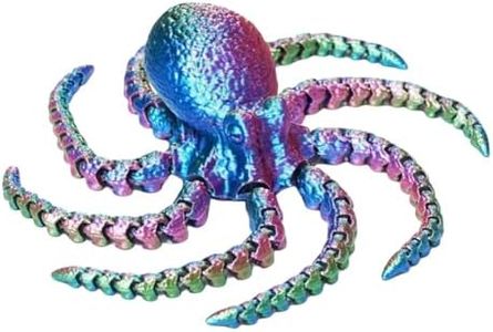 YILCER 3D Printed Octopus Animals Toy Articulated Octopus Fidget Toy 3D Printed Gift Creative Ornament Articulated Octopus Toys Home Decor (coloful)
