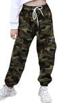 SANGTREE Girls & Women's Cargo Jogger Pants, 3 Years - Women 3XL, Camouflage, 11-12 Years